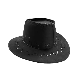 Sombrero Vaquero Niño Negro 1 Unidad