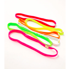 Cintillo Elastico Colores Fluor 6 Unidades