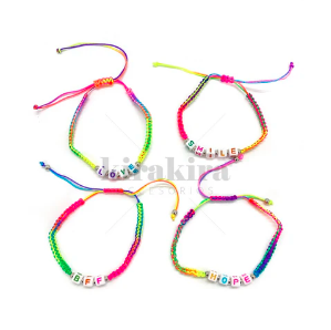 Pulseras Charm Letras 12 Unidades