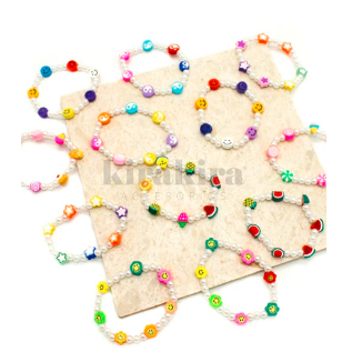 Pulseras Charm Perlas 12 Unidades