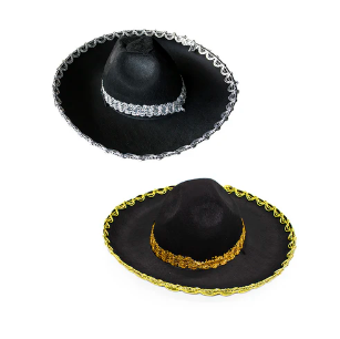 Sombrero Mexicano Negro Chico X 1 Unidad