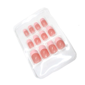 Uñas Postizas Francesa Rosado X1 Set