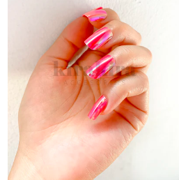 Uñas Postizas Nacarado Fucsia