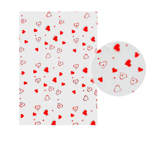 Papel Celofan Corazon Doble 70 X 100 Cm 50 Unidades