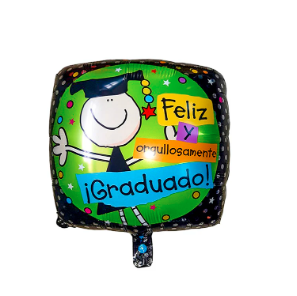 Globo Metalico 18' Feliz Y Graduado 50 Unidades