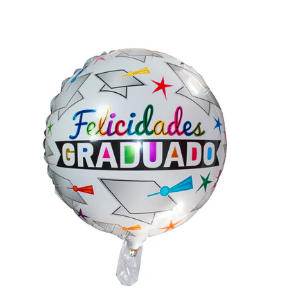 Globo Metalico 18' Graduado Blanco 50 Unidades